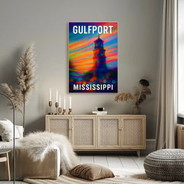 Gulfport Mississippi Coastal Travel Photography Poster