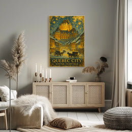 Quebec City Winter Fairytale Poster