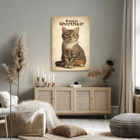 Exotic Shorthair Cat Portrait Photography Realism Poster