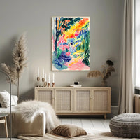 Vibrant Expressionist Landscape Art Poster - Abstract, Artistic, or Pop Culture Poster