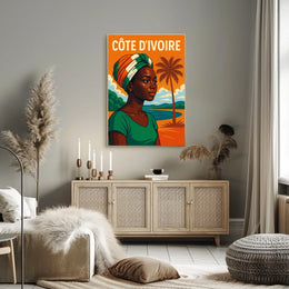 Côte dIvoire Portrait Poster