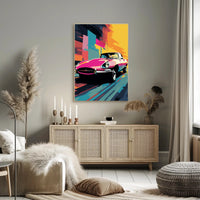 Vibrant Classic Car Poster PosterGoat