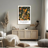 Elegant Rabbit Design Celebrates British Cultural Heritage Poster