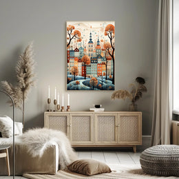 Enchanted Autumn Cityscape Poster