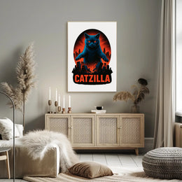 Catzilla Strikes! Poster PosterGoat