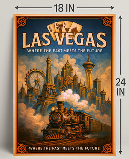 Las Vegas  Where the Past Meets the Future Poster PosterGoat