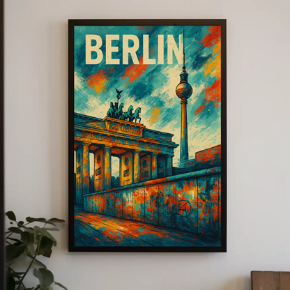 Berlin Landmark Urban Edge Travel Poster