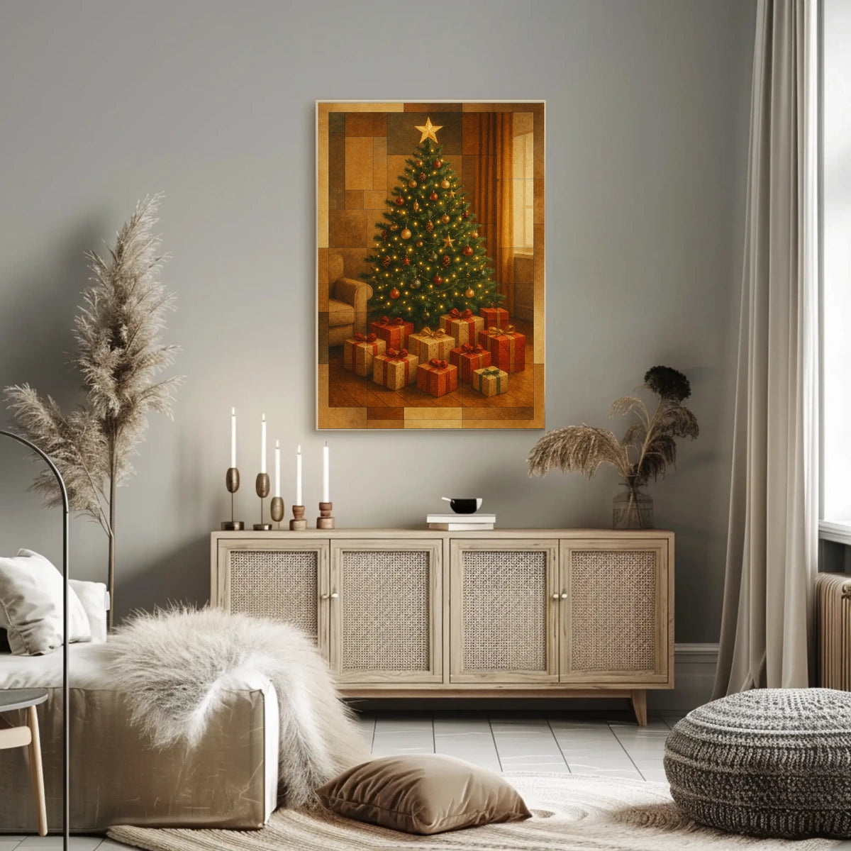 Festive Holiday Scene Poster