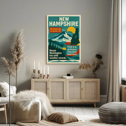 New Hampshire Scenic Vintage Travel Poster PosterGoat