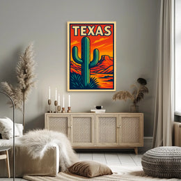 Texas Desert Landscape Poster