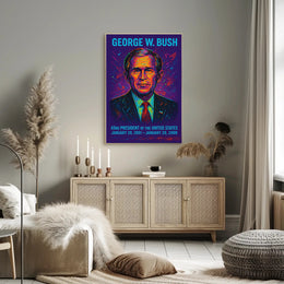 George W. Bush Neon Art Historical or Presidential Poster
