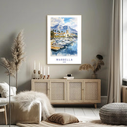 Marbella Harbor Poster PosterGoat