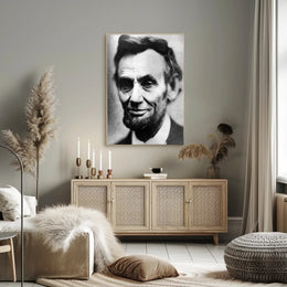 Abraham Lincoln Capitol Background Painting Poster Art Print PosterGoat