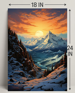 Majestic Mountain Sunrise Poster