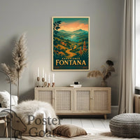 Fontana Vintage Travel Poster