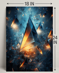 Shattered Light Abstract Geometric Art Poster