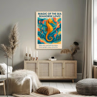 Magic of the Sea Seahorse Love Poster
