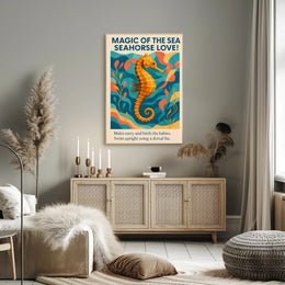 Magic of the Sea Seahorse Love Poster