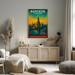 Bangkok Poster Fusion Of Heritage And Innovation Home Decor