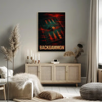 Backgammon Strategy Modern Art Poster - Abstract or Artistic Poster