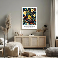 William Morris Vintage Bird Illustration Cultural or Heritage Poster