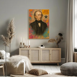 John Tyler Presidential Portrait Modern Art Poster