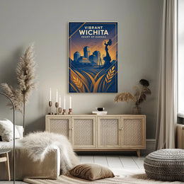 Vibrant Wichita Modern Cityscape: Urban or Cityscape Poster PosterGoat