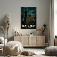 Montgomery Skyline Realism Wanderlust Poster