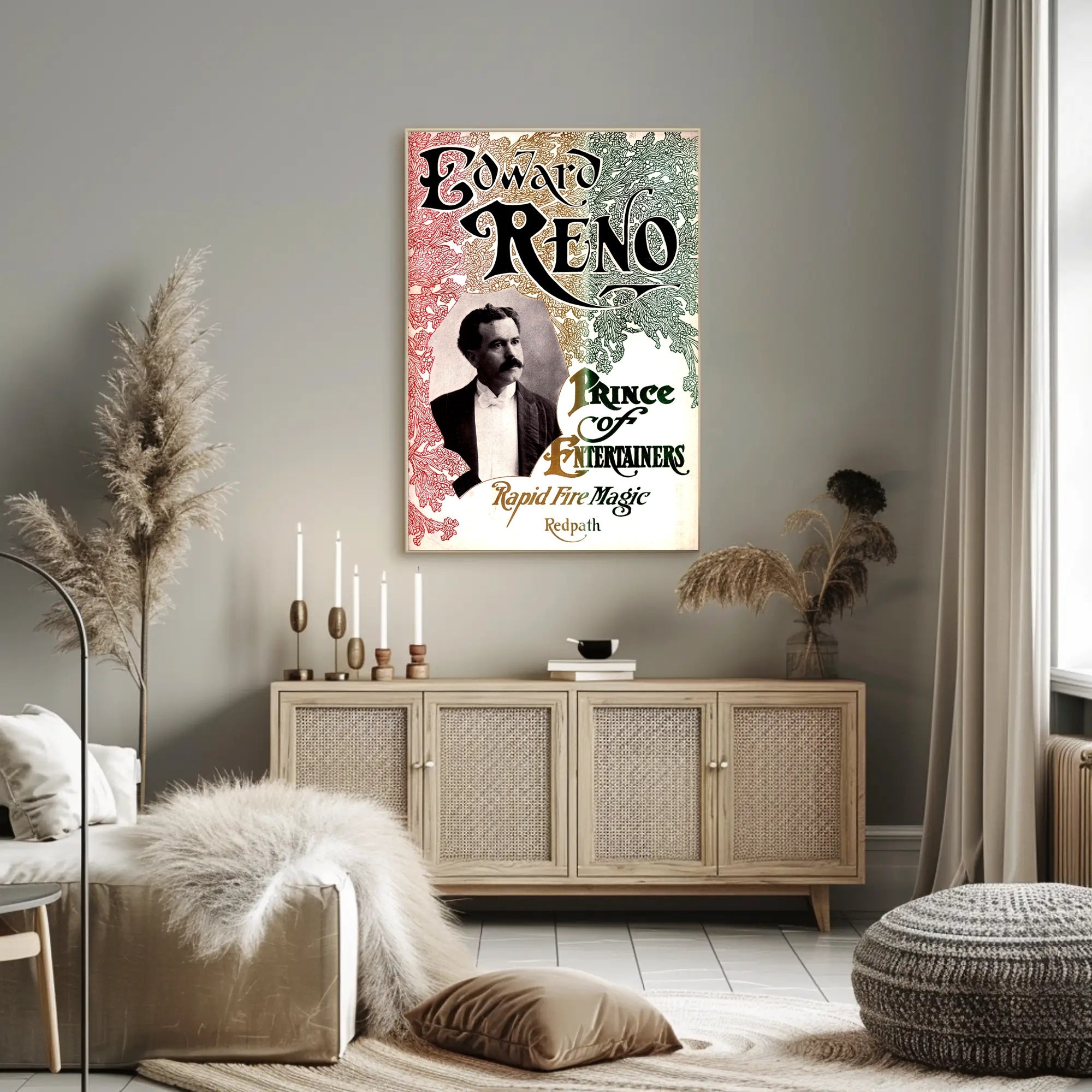Edward Reno Vintage Magic Performance Cultural Poster