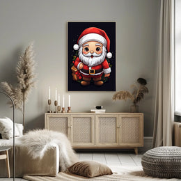 Santa Claus Cartoon Poster: Festive Holiday Cheer