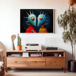 Surreal Alien Sci-Fi Art Poster - Futuristic Sci-Fi Poster