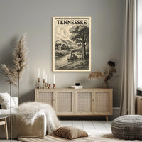 Tennessee Landscape Illustration Poster