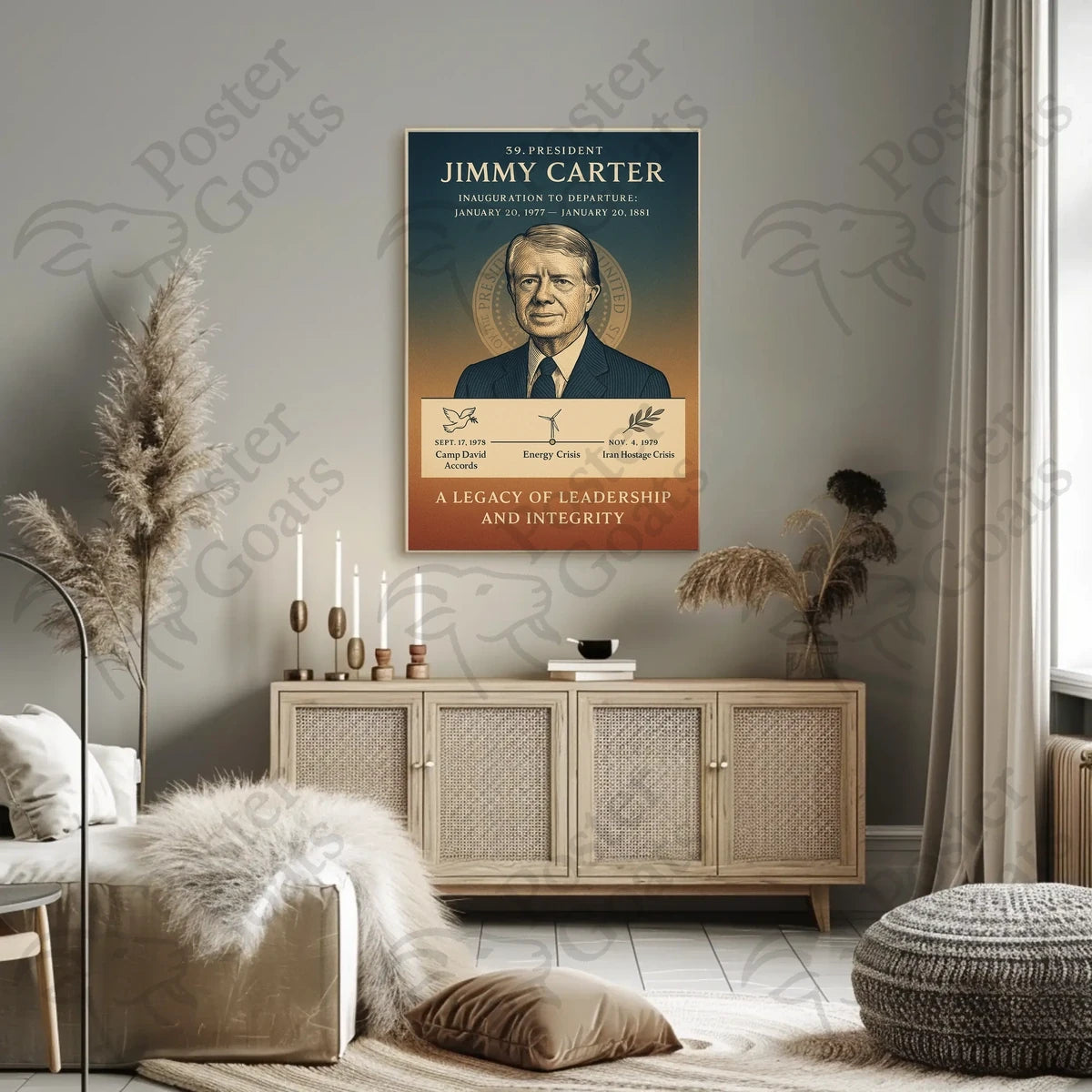 Jimmy Carter Historical Events Presidential Poster