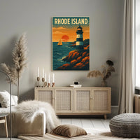 Rhode Island Coastal Charm Poster