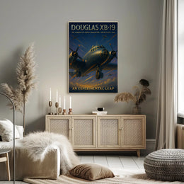 Douglas XB-19 Aviation Poster Vintage Aircraft Print