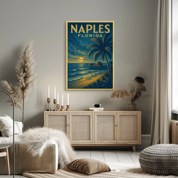 Naples Florida Coastal Paradise Poster Wall Art 18x24