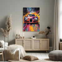 High-Performance Car Art: Abstract, Artistic, or Pop Culture Poster