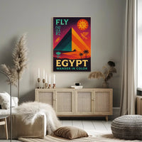 Egyptian Adventure Vibrant Pyramids Travel Poster PosterGoat