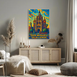 San Miguel de Allende Vibrant Mosaic Poster