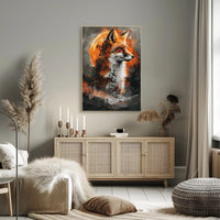 Majestic Fox in Cosmic Splendor Poster PosterGoat