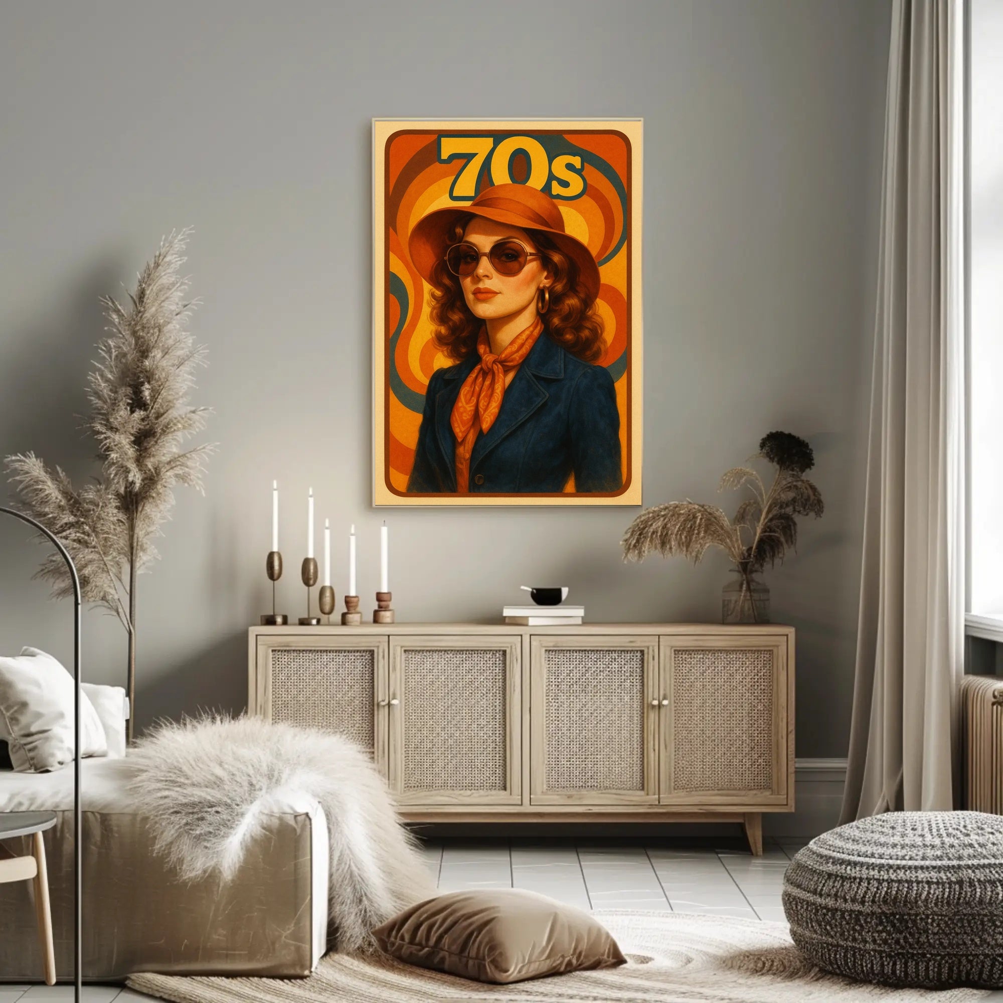 Retro 70s Fashion Vibe Pop Culture Poster