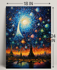 Celestial Cityscape Poster