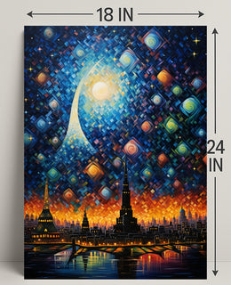 Celestial Cityscape Poster