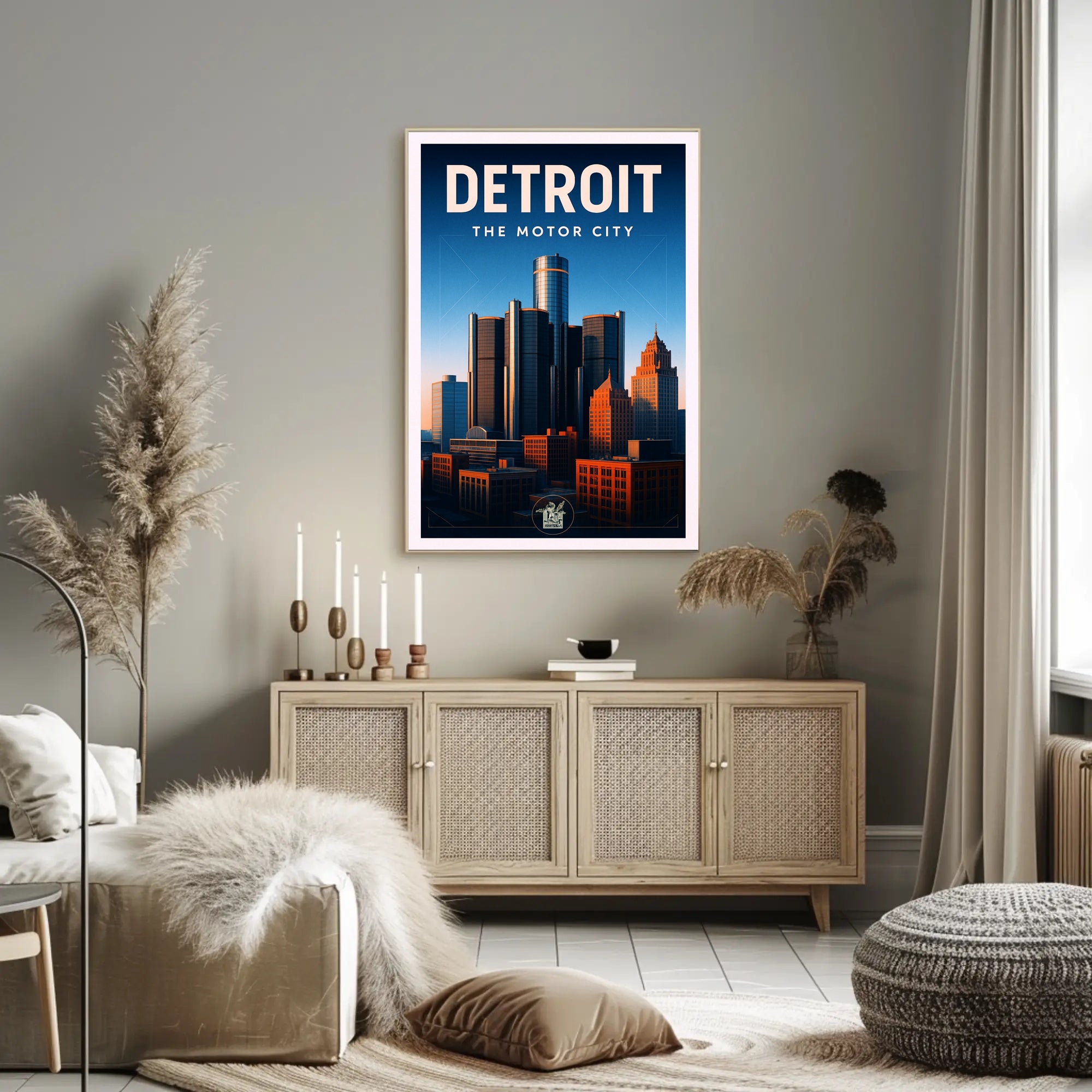Detroit The Motor City Poster PosterGoat