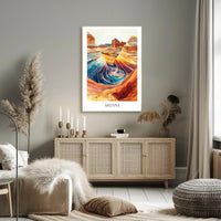 Arizona Desert Art: Vibrant National Park Poster PosterGoat