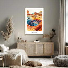 Arizona Desert Art: Vibrant National Park Poster PosterGoat