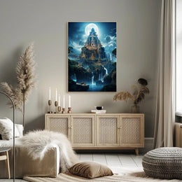 Enchanted Mountain Citadel Poster