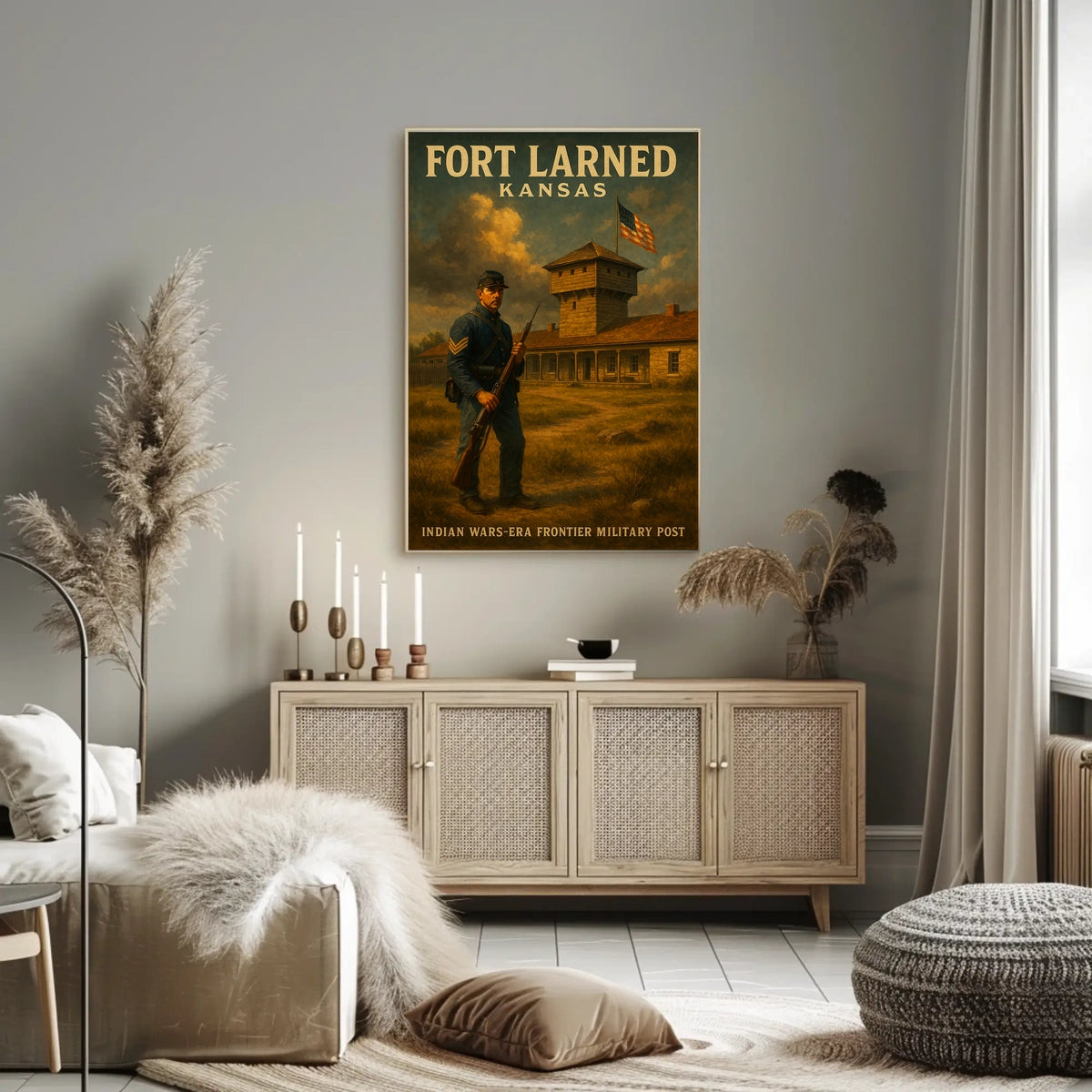 Fort Larned Kansas Frontier Poster