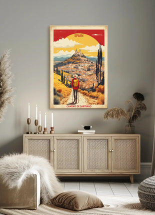 Camino de Santiago Adventure Travel Poster