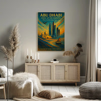Abu Dhabi Jewel Cityscape Travel Poster